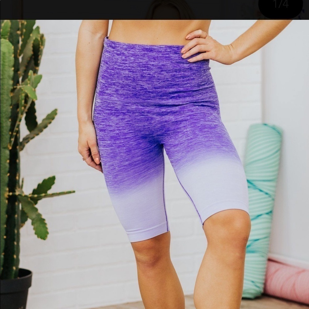 Filly Flair Yelete Purple Ombre Leggings Size Medium NWOT